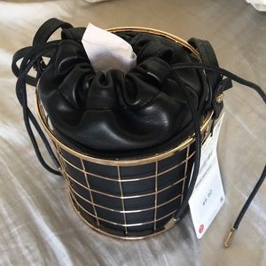 metal basket bucket bag